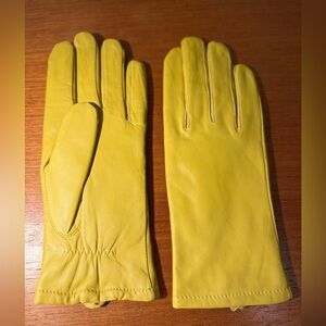 Preston & York, Vintage Electric Chartreuse Leather Gloves